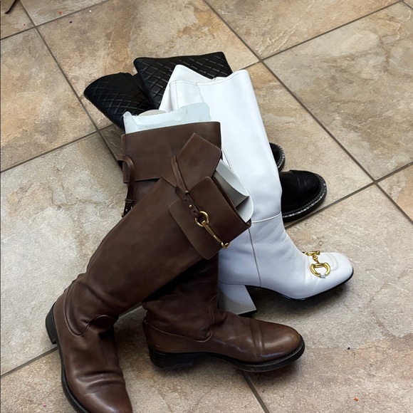 3 Elegant Black and Cream & Brown Boots - Picture 2 of 6